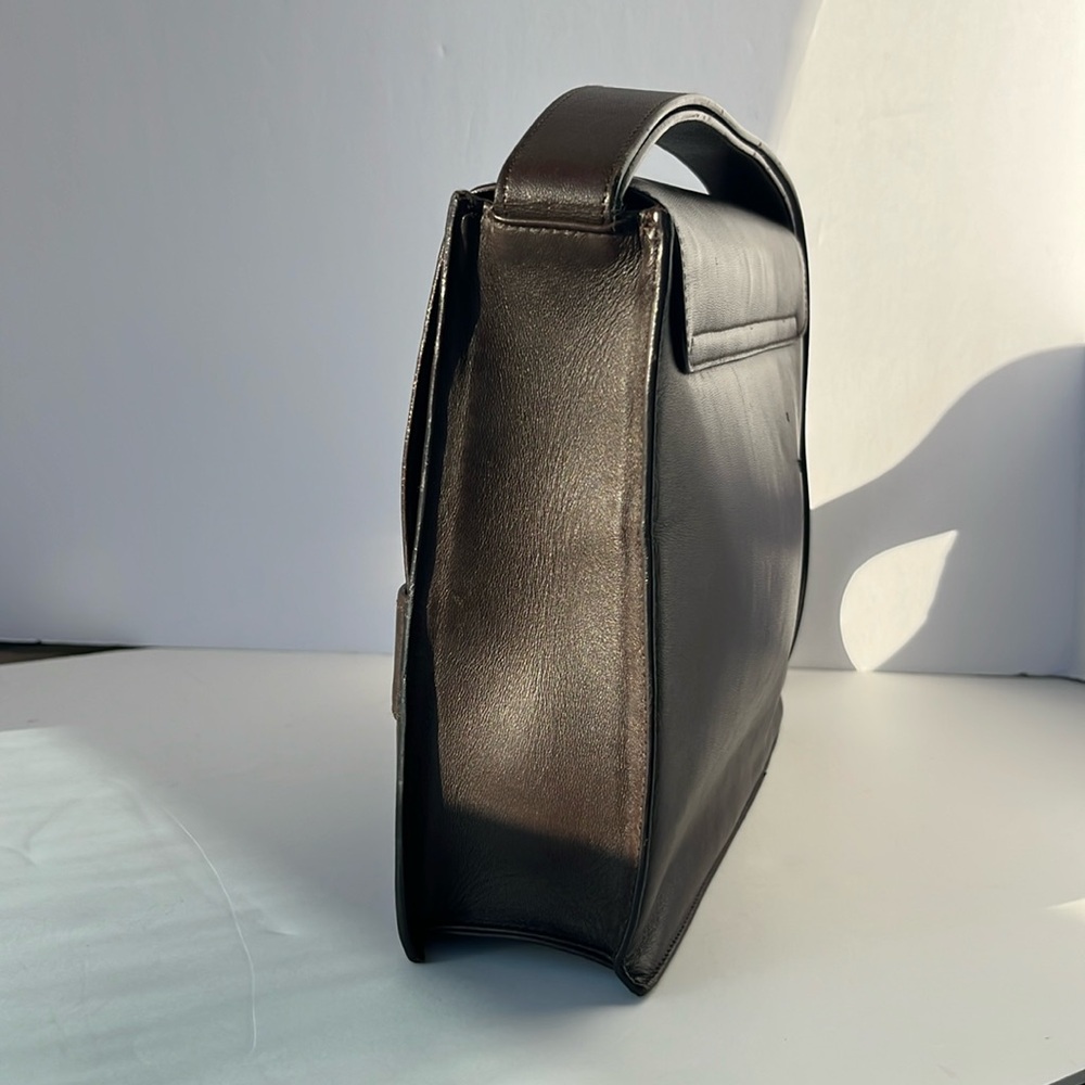 Auth. Vintage Gucci By Tom Ford Era Leather Shoulder Handbag ~ in Dark Brown - Picture 4 of 16